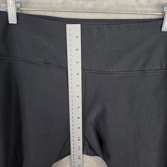 Womens Nike Dri Fit Black Performance Capris Leggings Hi Rise Polyester Blend XL - Picture 7 of 11